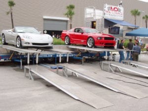 Corvette and Mustang on dynos | Mustang Dynamometers | Auto Dynamometers