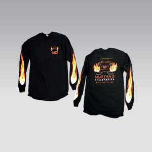 Mustang Dynamometer Flamethrower long sleeve, black T-Shirt