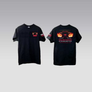 Mustang Dynamometer Flamethrower short sleeve, black T-Shirt