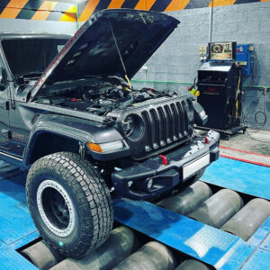 Roll-around controls computer cart - Mustang Dynamometer