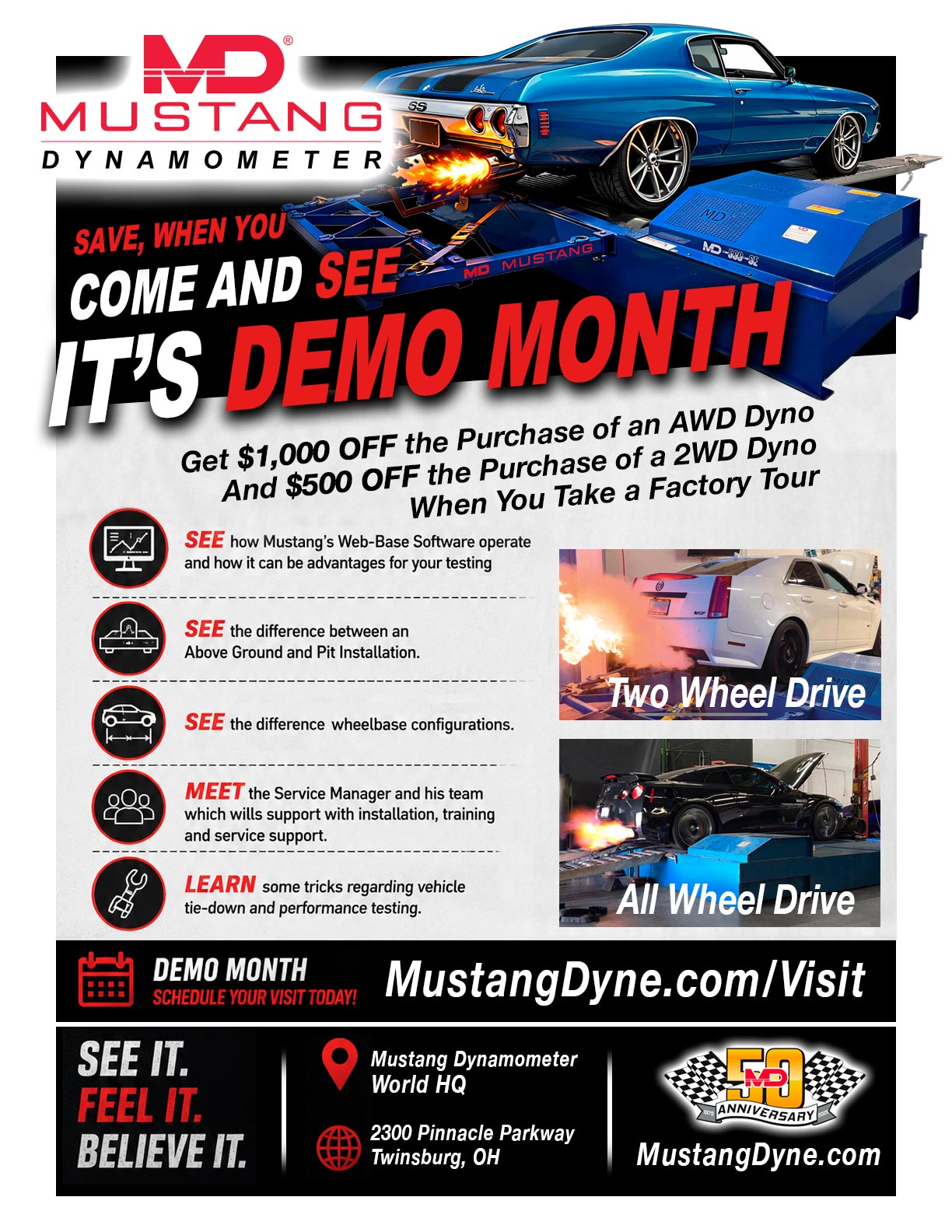 It's Demo Month, Come and See Mustang Dynamometer, and then Save